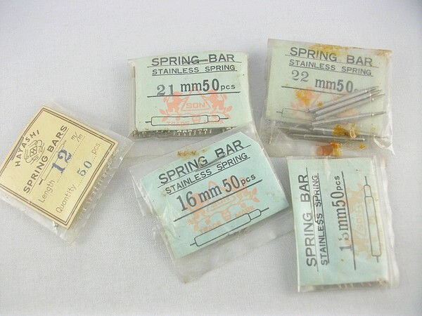 Y87u28★時計部品 バネ棒 古い腕時計 ベルトの部品パーツ 色々 22ミリ 21ミリ等 未使用拍卖
