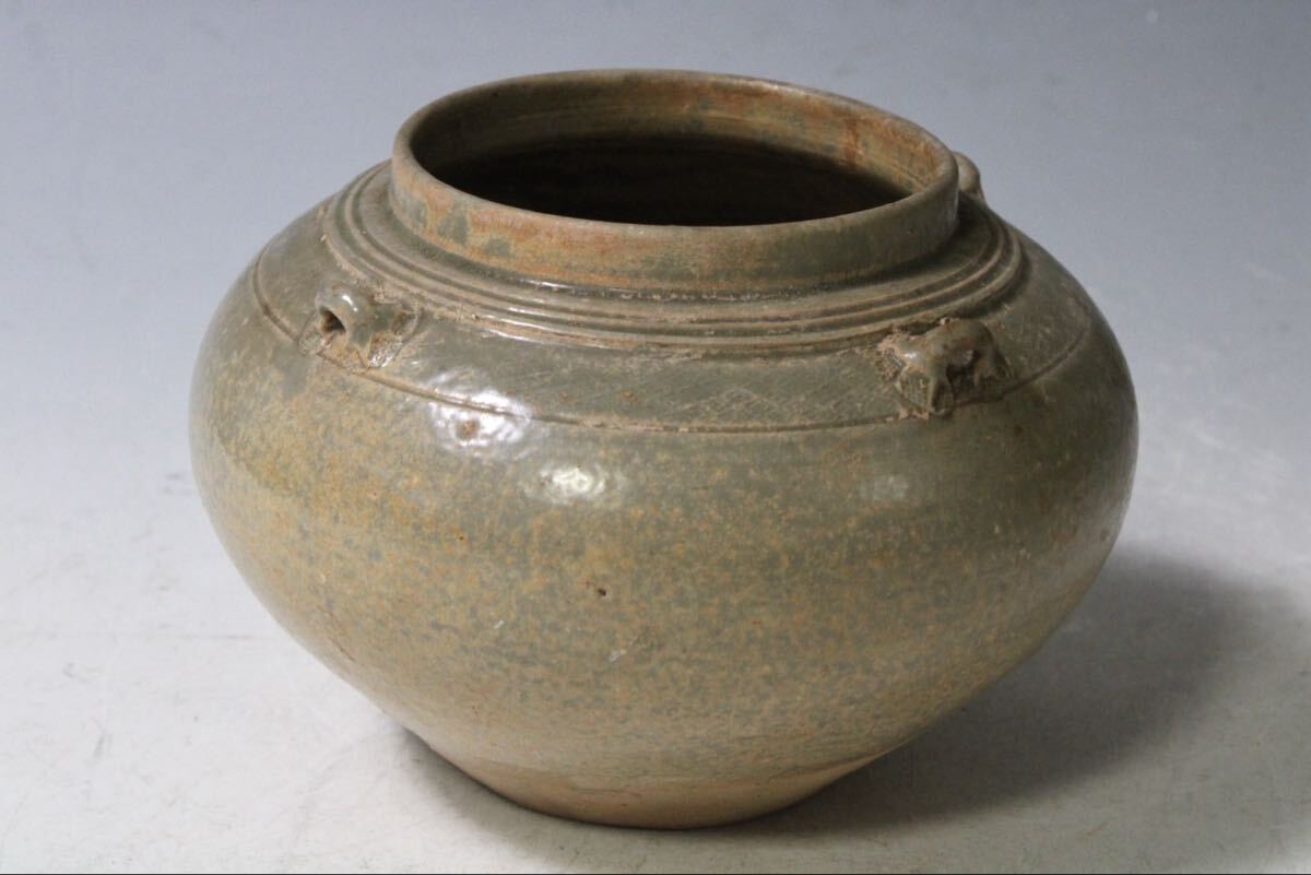 【英】B361 時代 越州窯壺 中国美術 朝鮮 韓国 壷 骨董品 美術品 古美術 時代品 nr拍卖