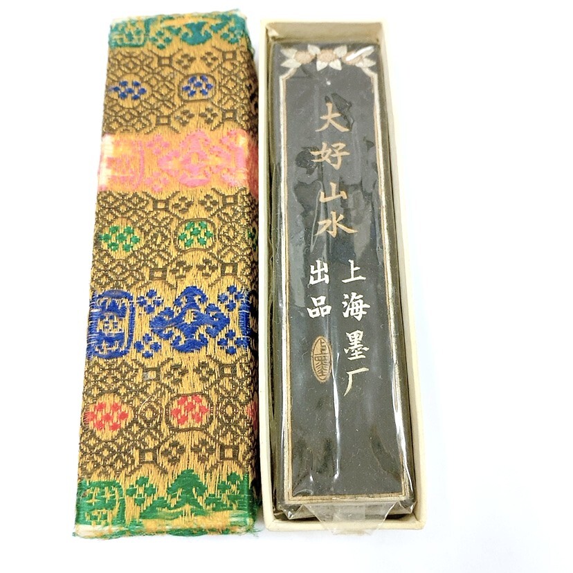 ・81321 中国墨 上海墨厂 大好山水 中国書画墨 総重量約33g 書道具拍卖
