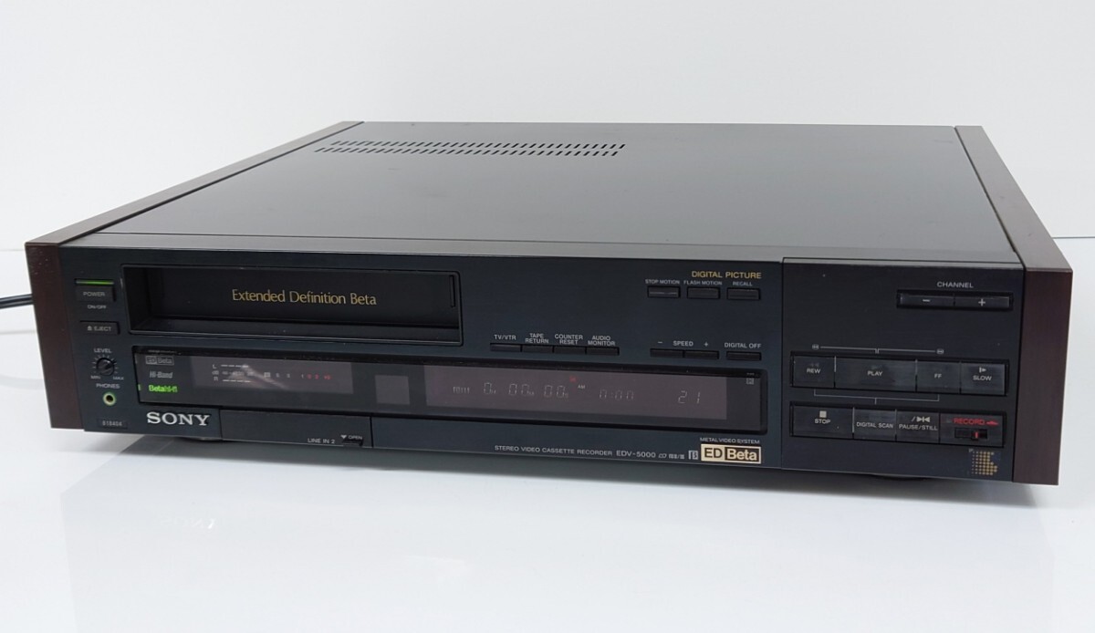 【K1177-1】 SONY STEREO VIDEO CASSETTE RECORDER EDV-5000 ED Beta ソニー ベータ ビデオデッキ ビデオレコーダー 映像機器 通電OK拍卖