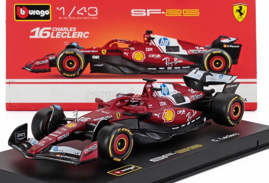 <予約品> Burago signature 1/43 Ferrari SF-25 2025 #16 Leclerc フェラーリ ルクレール ブラーゴ ミニカー拍卖