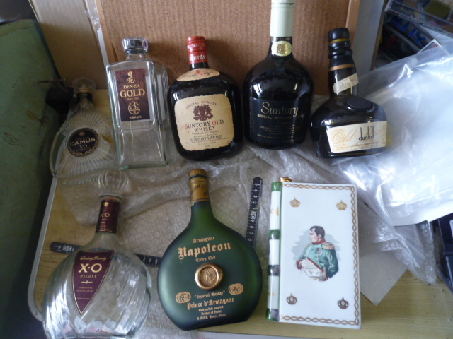 当時物 ビンテージ X・O ブランデー ダンヒル ナポレオン 他 スコッチ ウイスキー 空き瓶 ビン まとめて ジャンク現状渡し品 同梱不可拍卖