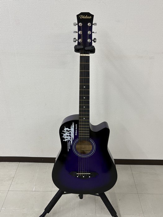 #初心者向け【Diduo music アコースティックギター 「NEW BEGINNING NEW JOURNEY」 パープル カッタウェイモデル】Q11289拍卖