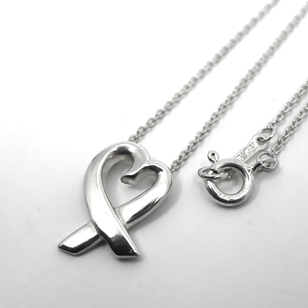 1円 美品 Tiffany&Co. エルサ・ペレッティ ラビングハート ネックレス SV925 シルバー925 ペンダント 定番人気 ティファニー オールド拍卖