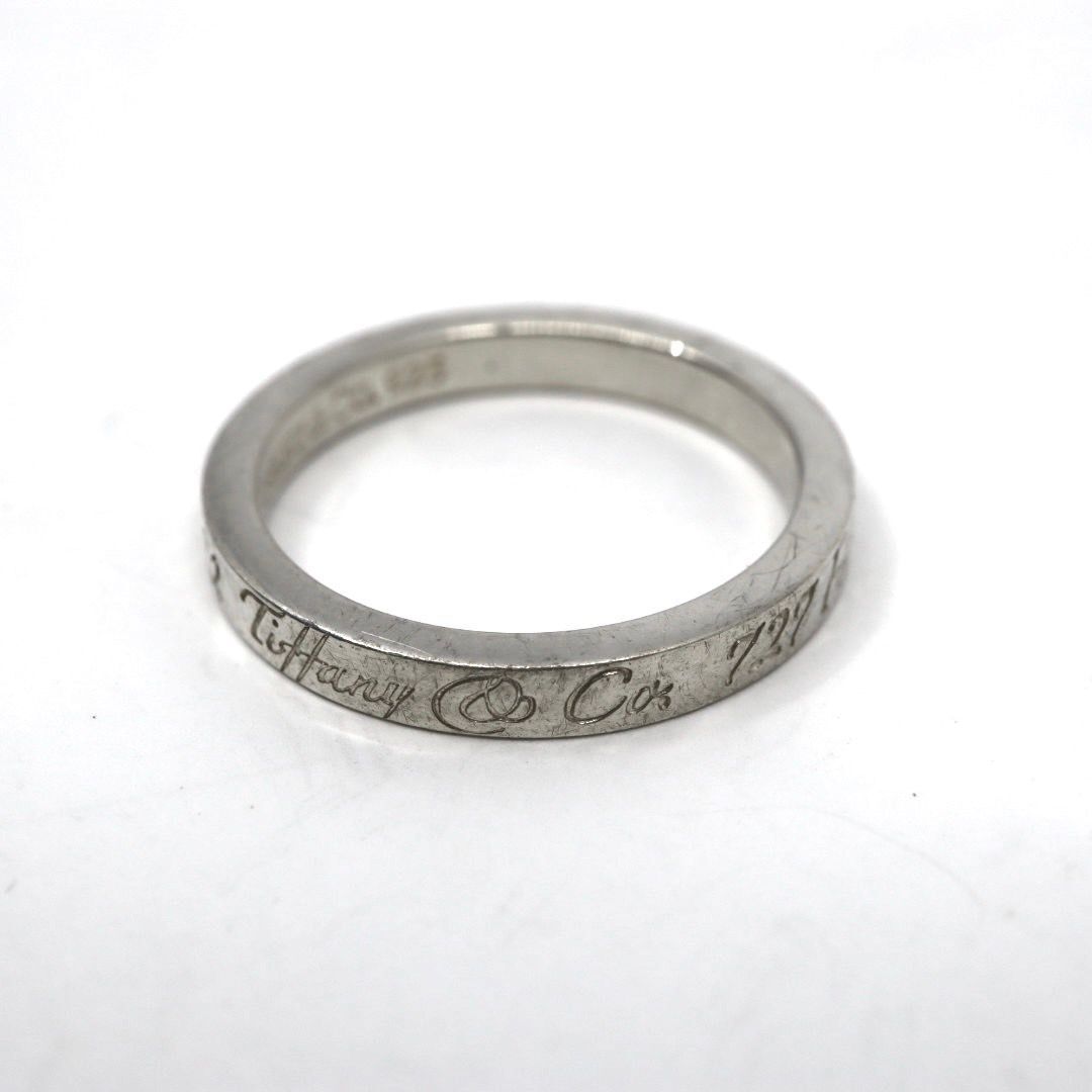 1円 美品 Tiffany&Co. ティファニー ノーツ ナロー リング 13.5号 SV925 シルバー925 ロゴ刻印 指輪 ユニセックス オールド 1837拍卖
