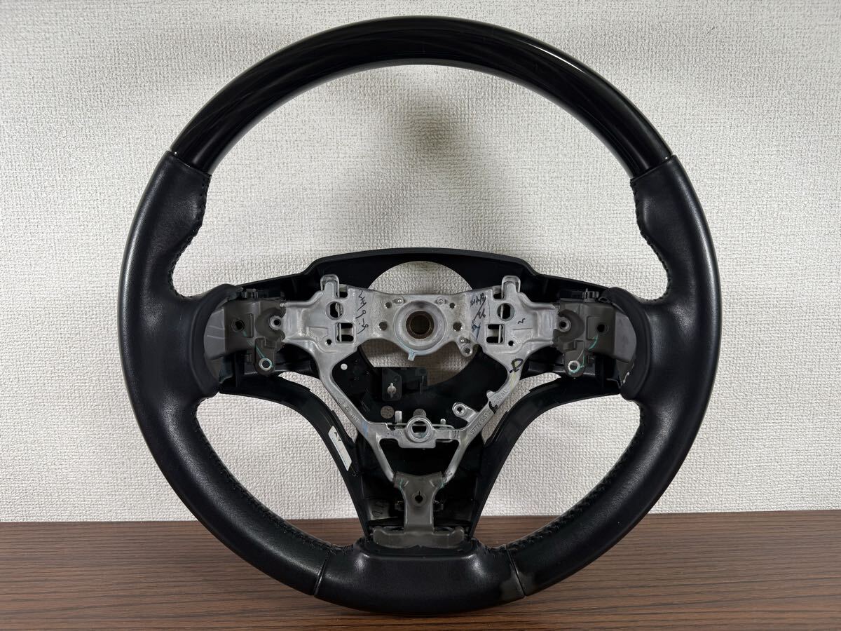 トヨタ ノア ヴォクシー エスクァイア ハリアー等 純正 ステアリング ハンドル 黒木目 ウッド レザー GS120-05930 0104R71116拍卖