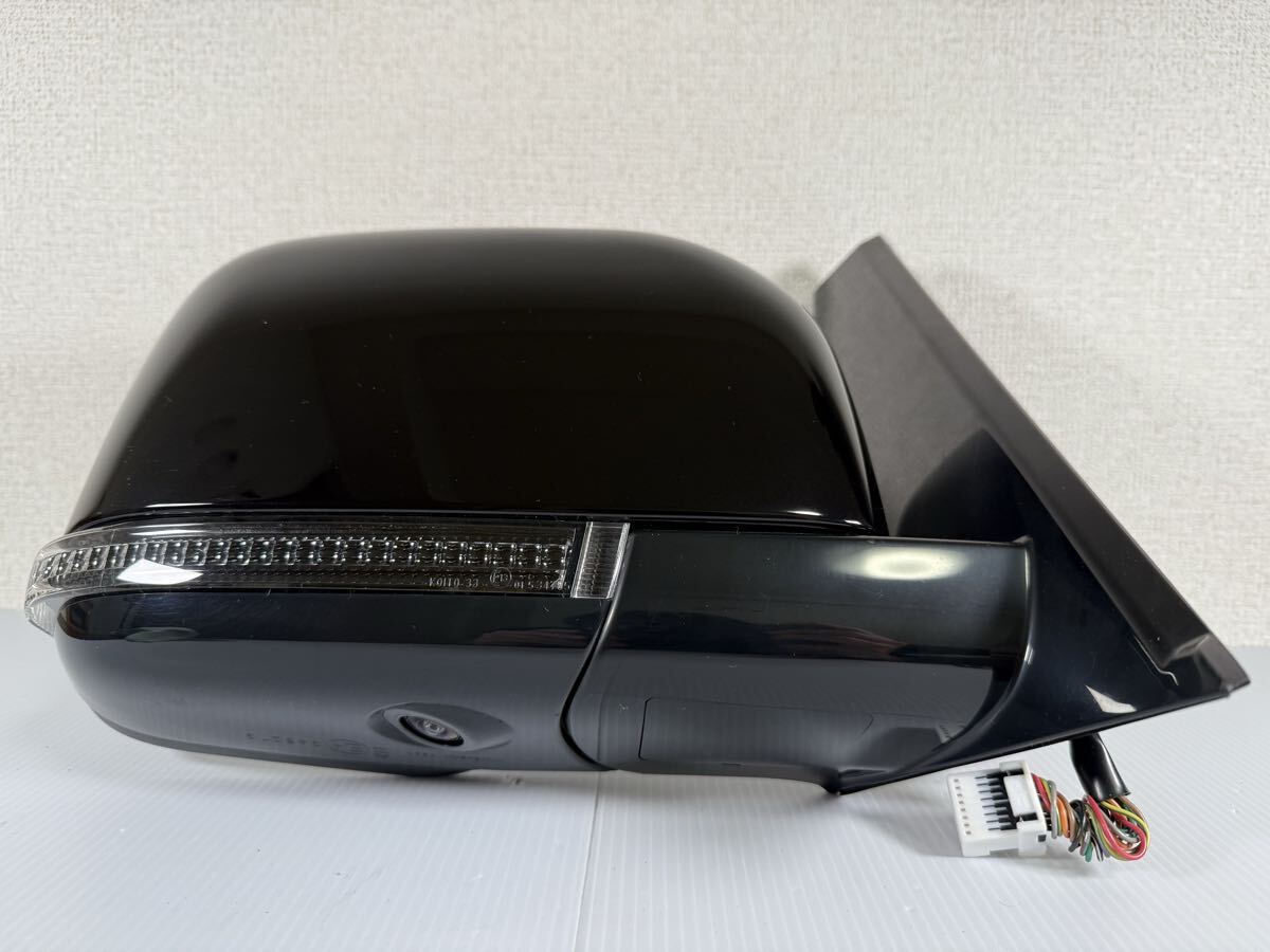 【良品】 三菱 デリカD5 CV1W 後期 純正 ドアミラー 右 13ピン 黒メタ カメラ付き LED murakami H227 0113R71121拍卖