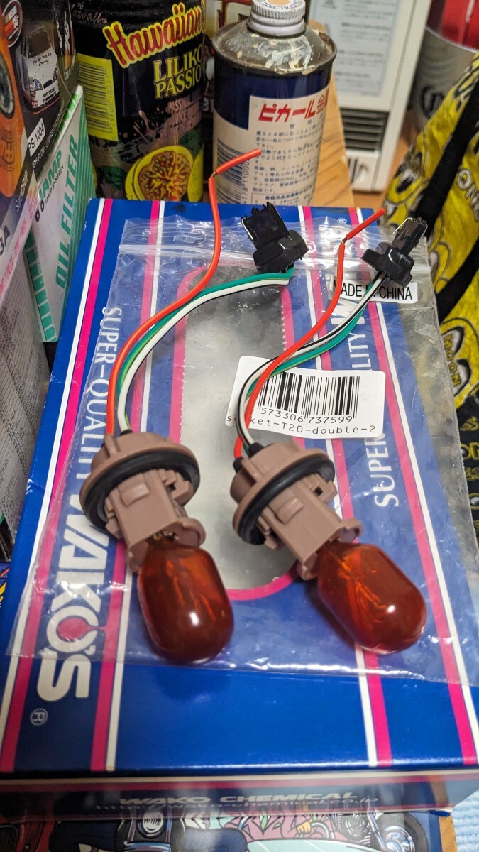 T20 変換ソケット ダブル球 ハロゲン アンバー サイドマーカー 常時点灯 USDM JDM HDM バモス アクティ ホンダ ホビオ 北米仕様拍卖