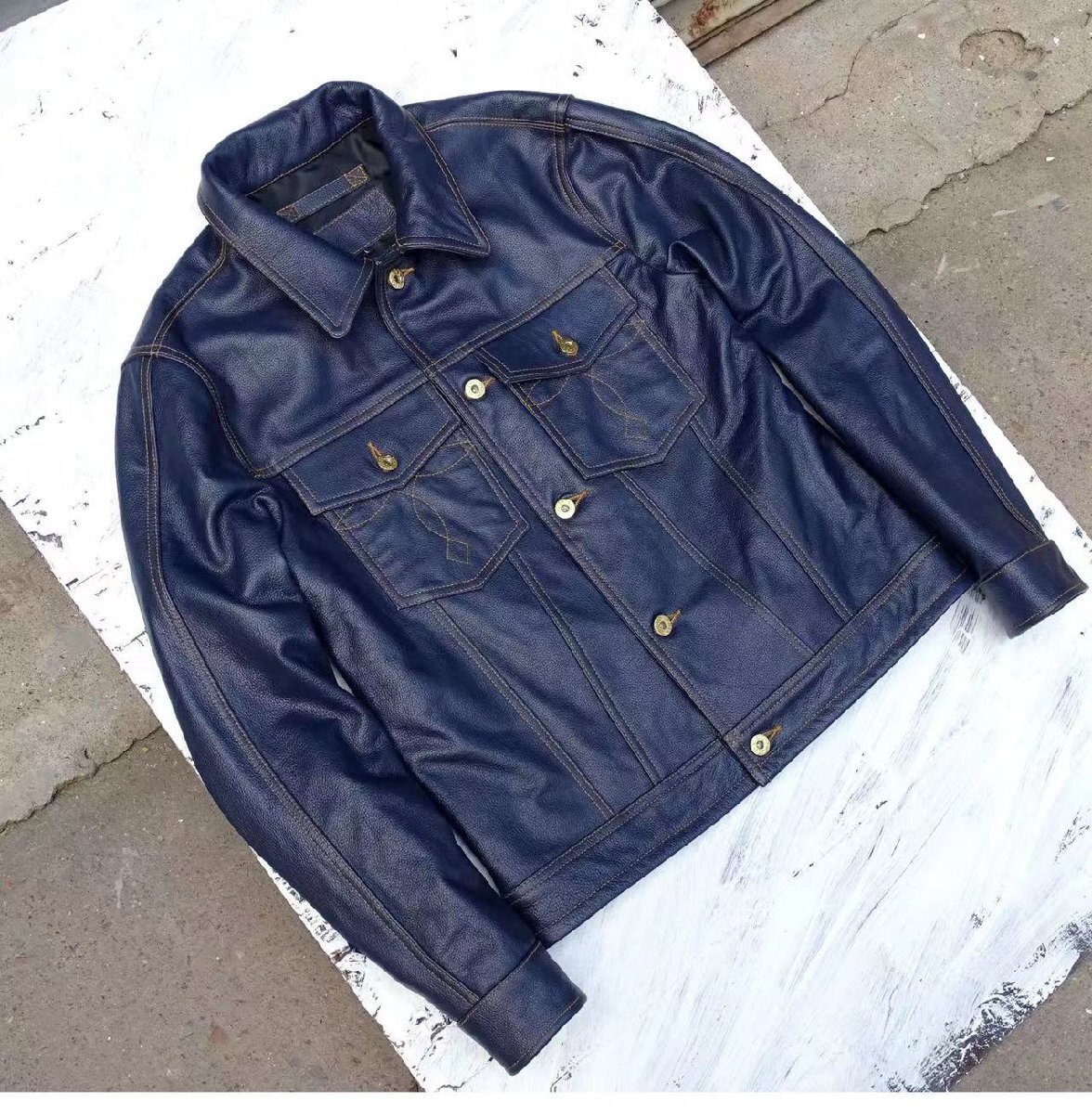 ライダース 本革 革ジャン バイクレザー シングル メンズファッション 牛革 立体裁断 S~5XL拍卖