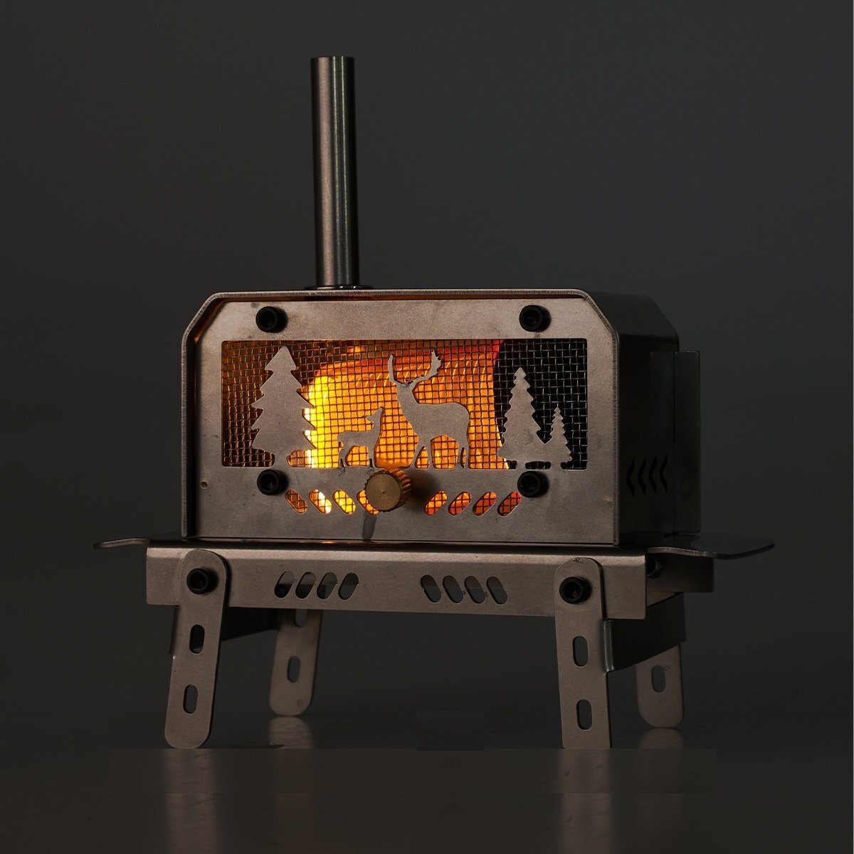 新品レア ミニストーブ 蚊取り線香ケースホルダー蚊取り線香入れ ステンレス製 キャンプ アウトドア 野外登山 13×6.5×14cm 収納付拍卖