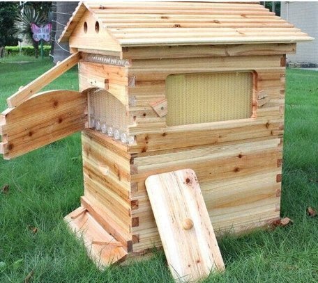 自家流動ミツバチ箱ミツバチ巣箱全自動完全セットミツバチ別荘自家流動蜜巣箱蜜脾巣拍卖