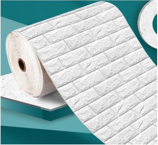 実用☆ 壁紙レンガ防水ウォールステッカー3Dクッション防音防湿無毒無地 20mセット 3D壁紙 自己接着 防水および防湿 シールタイプ 立体拍卖