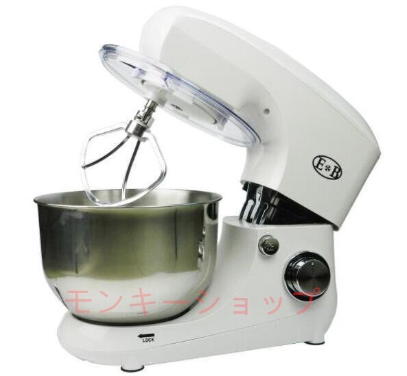 高品質★業務用ミキサーキプロスター5L、6段階のスピード調節機能/卓上型 大容量 5L 生地 混ぜ/こね/泡立て パンこねき機 ステンレス拍卖