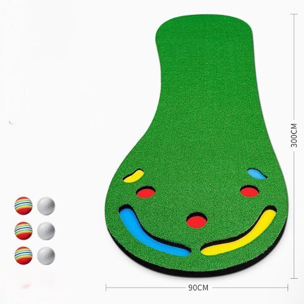 高品質★室内高夫推杆練習器事務所ミニグリーンシミュレータ家庭用キッズカーペットトイセット拍卖