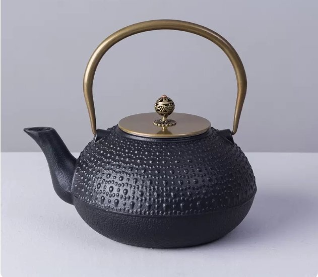 新品未使用★老鉄瓶 提梁壺★新品 茶道具 銅製蓋 銅製取っ手 対応 鉄やかん 鉄分補給 鉄びん★1.8L拍卖