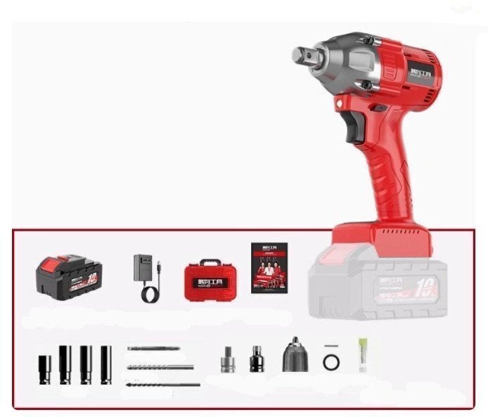 推薦★自動車修理の専門ツール*電動インパクトレンチ 充電式 バッテリー1個付き 大ねじりブラシレスモーター450N.m 正逆転両 電池10本拍卖