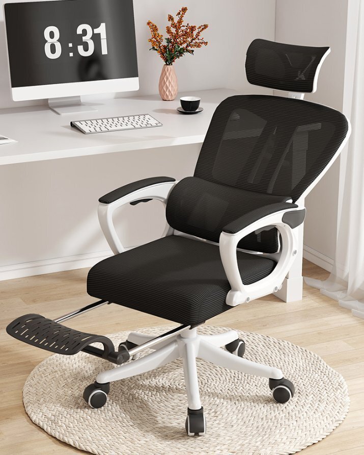 新品推薦★事務椅子久坐疲れない人体工学椅子を支えるヘッドレスト腰で椅子に横に調節できるオフィスパソコンも勉いす拍卖