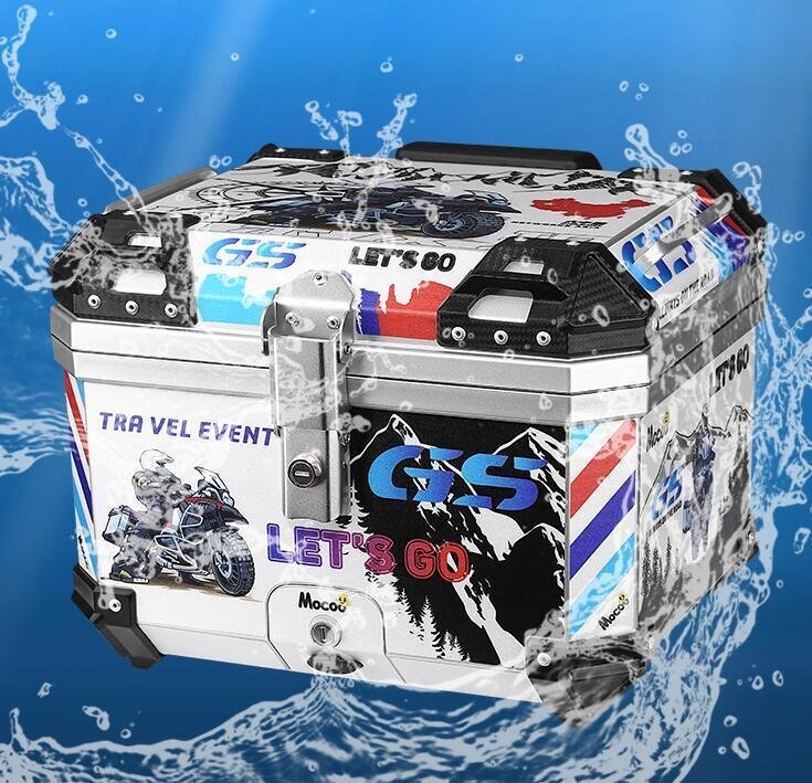 新入荷■品質保証■リアボックス 45L ブラック トップケース 大容量 ツーリング バックレスト装備 持ち運び可能拍卖