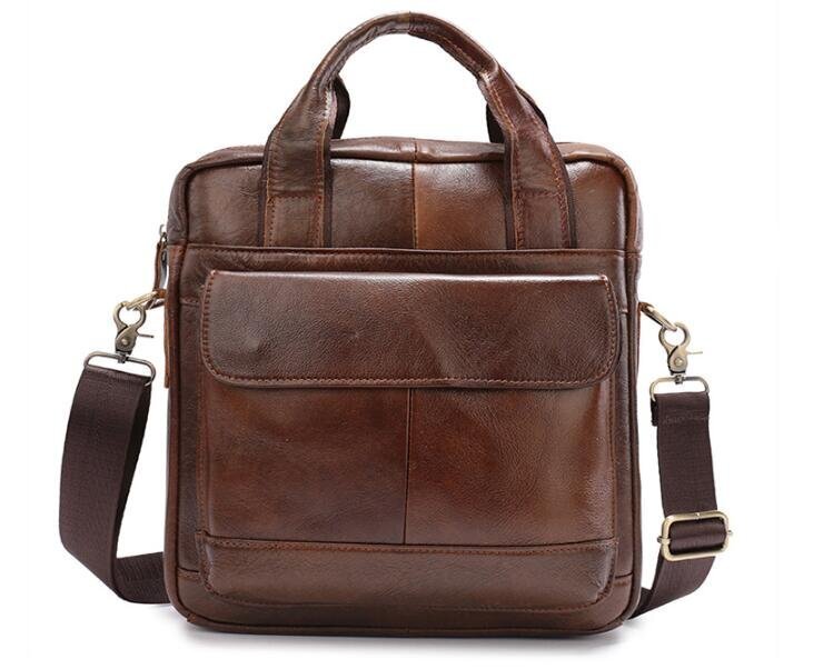 人気新作★ァイル縦型ブリーフケースハンドバッグビジネスショルダーバッグ牛革拍卖