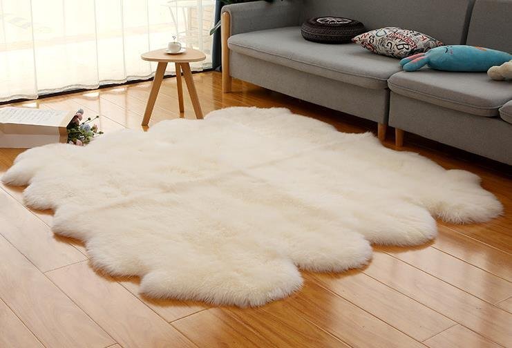 高品質☆室内芸術 ムートン高級贅沢 メリノ種羊 天然ムートン100%ラグマット ムートンラグ8p180*200cmムートンフリース ファー マット拍卖