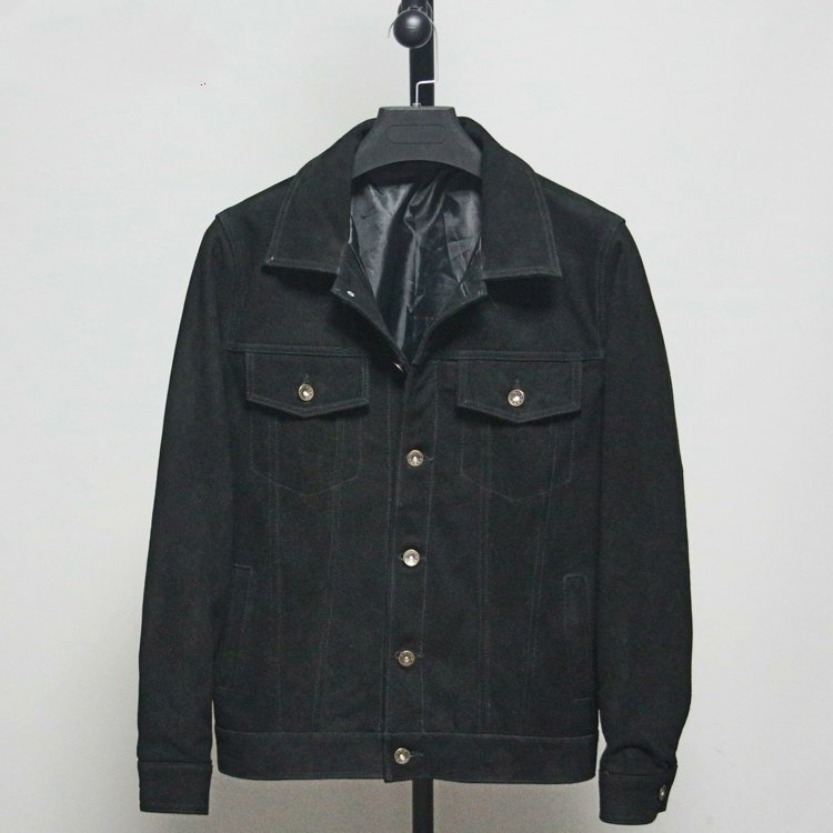 牛革スエードレザージャケットメンズカウボーイモデルバイカーレザージャケットスリムタイプジャケットM~4XL拍卖