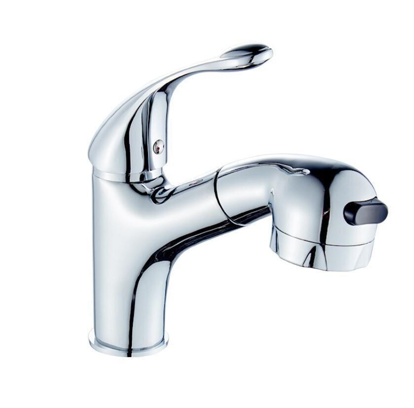 家庭用洗面蛇口 混合水栓 水栓 シャワー付き ホース 引き出し式 シングルレバー 切り替え キッチン 洗面台 浴室 ワンホール 交換拍卖