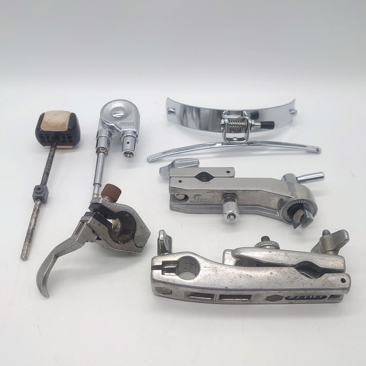 Pearl TAMA パール タマ ドラム パーツ マルチ クランプ ホルダー アタッチメント ビーター 楽器 金具 レトロ 当時物 セット t-25x1075拍卖