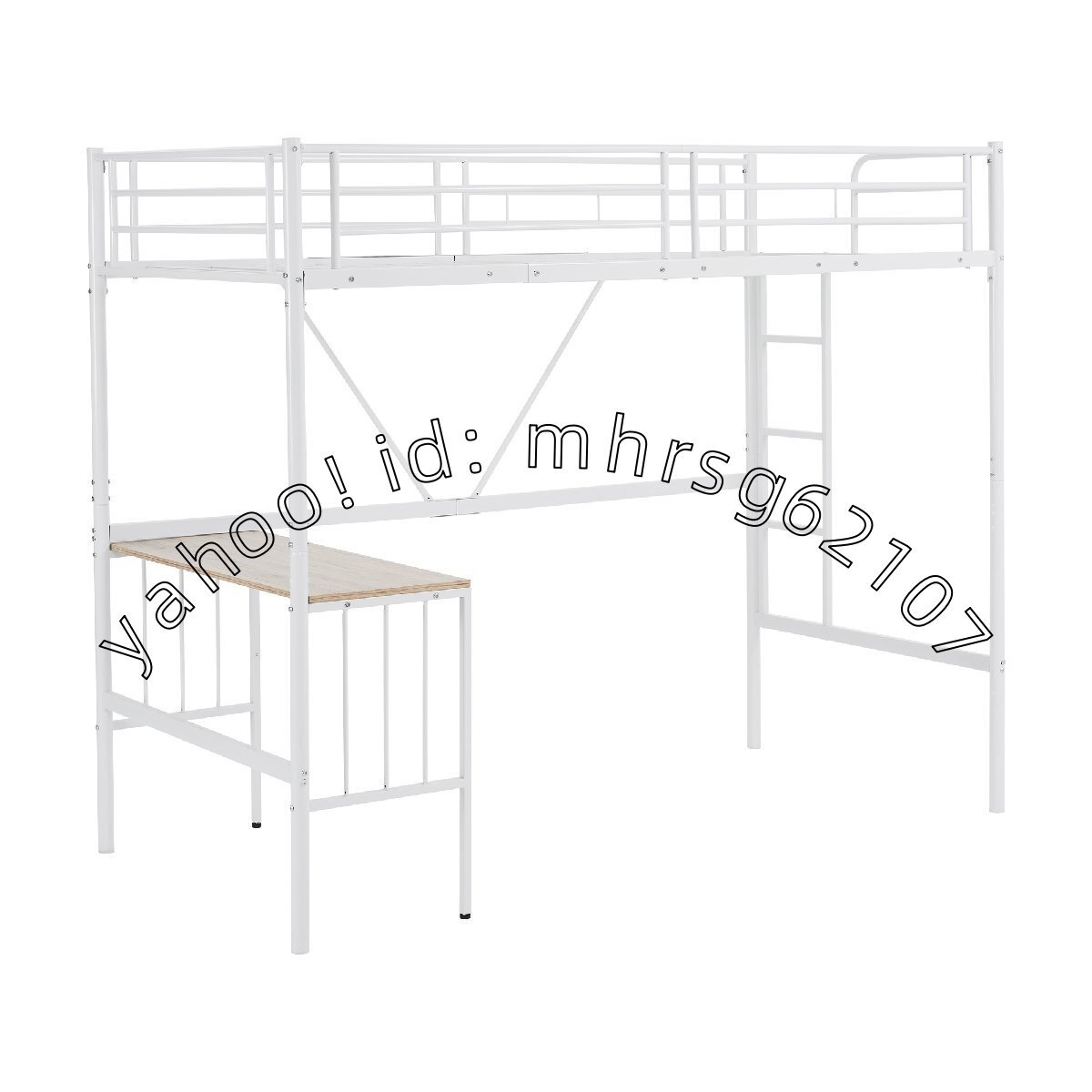 ロフトベッド パイプベッド シングル 木 収納 北欧風 子供部屋 スチール 耐震 ベッド SDG 1.6拍卖