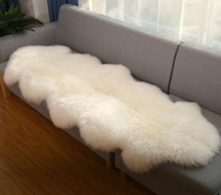 白いウールカーペット寝室ベッドサイドカーペットソファクッション毛皮一体ムートンマット|(2p)拍卖