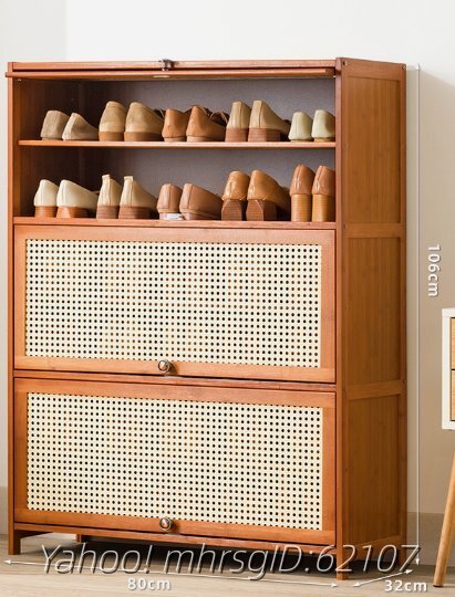 シューズキャビネット 大型 シューズラック 収納 扉付き 多層 自立式 玄関 ドア外 廊下 家庭用拍卖