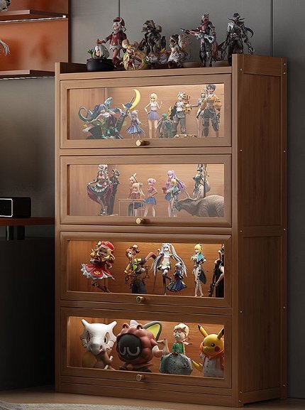 防塵棚寝室フィギュアショーケース家庭用模型おもちゃケースリビング簡易多段収納ケース拍卖