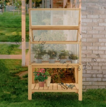 家庭用 木製 ガーデンルーム(サンルーム)・小型温室・天然木の植木鉢拍卖