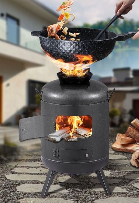 屋外家庭用可動焼木炭焼成囲炉裏茶暖房焼成炉拍卖