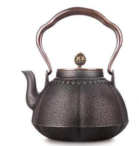 新入荷★提梁壺 砲口 鉄器 老鉄瓶 対応 鉄やかん 鉄分補給 鉄びん★1.2L拍卖