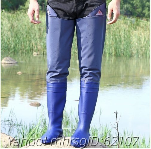 下水のズボン半身の田植えの靴牛の筋の底は摩耗に強い水田の靴レンコン掘りの水の靴水田の靴下です拍卖