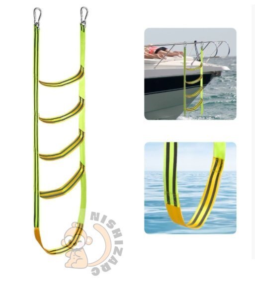 ゴムボート用はしご|インフレータブルボート ラダー|折りたたみ収納|軽量・滑り止め拍卖