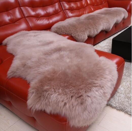 美品★高品質 ムートンフリース ファー マット メリノ種羊 天然ムートン100%ラグマット★ムートンラグ2p 75*180cm拍卖