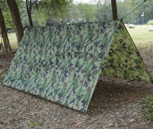 【アウトドア/防災用】迷彩 タープシェルター 軽量 設営簡単 強力遮光・防水拍卖