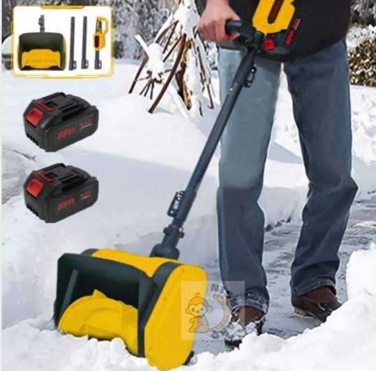 21V リチウム電池 3段折りたたみ 脱着式 電動雪かき機 家庭用 コンパクト 軽量拍卖