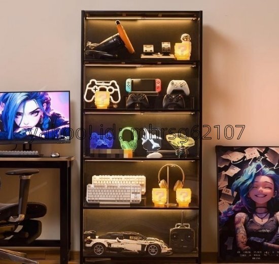 フィギュアディスプレイキャビネット、置物収納陳列棚、アクリルモデルおもちゃ収納キャビネット拍卖