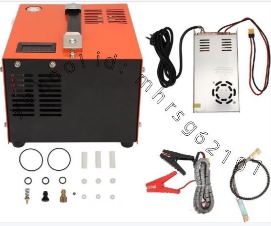 PCP エアコンプレッサー、4500psi 30MPa DC 12V または 110v AC 高圧エアポンプ 電源アダプター内蔵、自動シャットオフ オイル/ウォーター拍卖