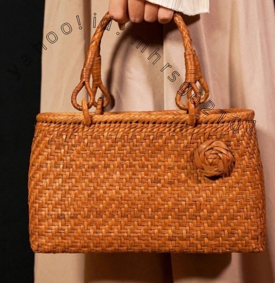 高品質★稀少★★職人手作り良品☆ 野山葡萄藤包かごバッグ 手編み山葡萄籠バッグ バスケット籐かご 高級UPハンドバック拍卖