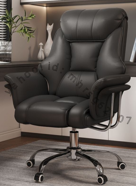 家庭用のオフィスのコンピュータの椅子のボスの椅子快適な長い間座ってビジネスのコンピュータソファの椅子書斎の本に横になることができま拍卖