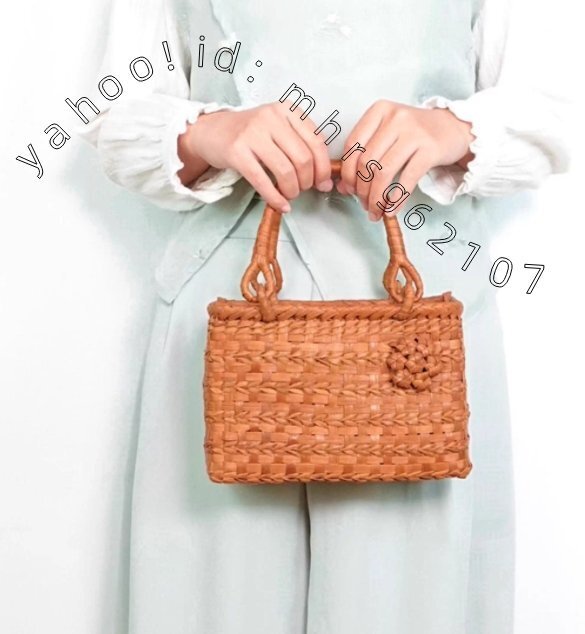 高品質★稀少★★職人手作り良品☆ 野山葡萄藤包かごバッグ 手編み山葡萄籠バッグ バスケット籐かご 高級UPハンドバック拍卖