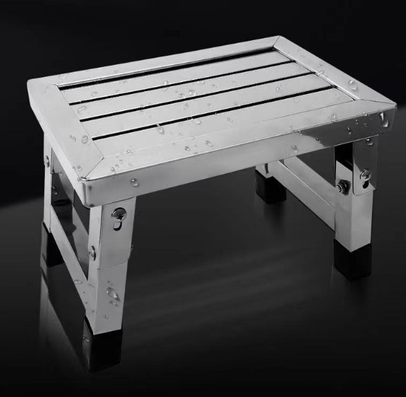 ステンレス折り畳みスツール浴室防水釣り摘み取り厚手ベンチ耐久性低いスツール滑り止め家庭用アウトドア拍卖