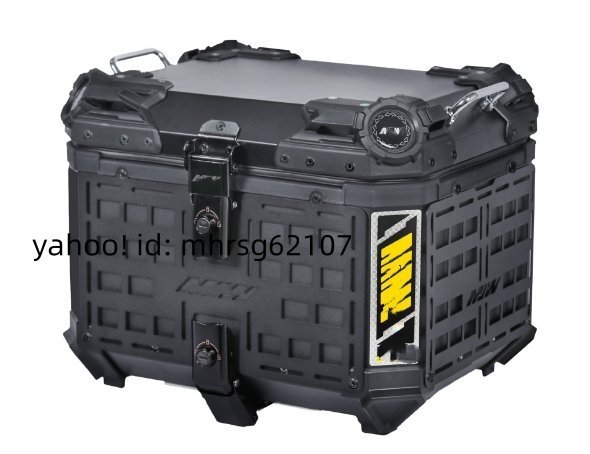 45Lオートバイアルミニウム合金黒い尾箱、速く取り外す可手提げ式底板付け便携トランク拍卖