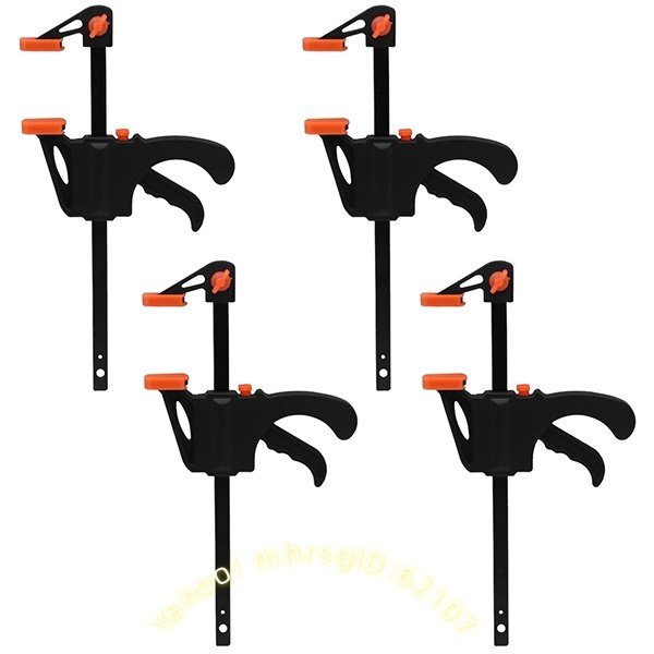 4個セット 小型木工作業用クイックリリースホビーバークランプ 200mm(8inch) 4本セット拍卖