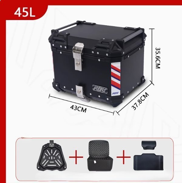 アルミ合金テールボックス大容量バイクのラゲッジボックスデリバリーボックス拍卖