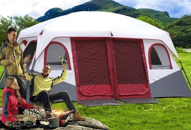 屋外新モデル2LDKテント屋外キャンプ4-6人大テント拍卖