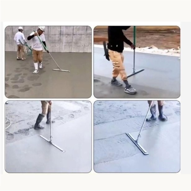 高品質★左官作業工具 アルミスクリードポータブルハンドル(伸縮柄)付 |大工道具 左官 コンクリート仕上げ 80*10*200cm拍卖